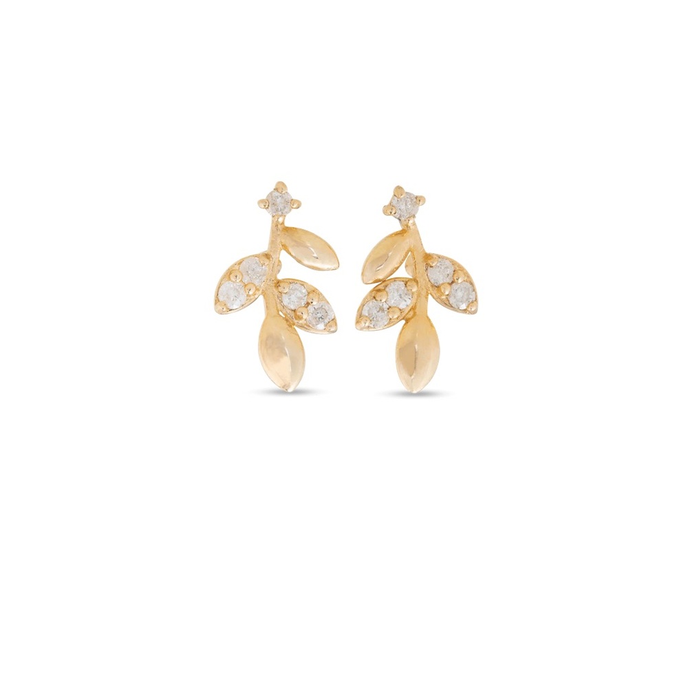 Stone & Strand Diamond & 14k Yellow Gold ‘Branch Earrings’